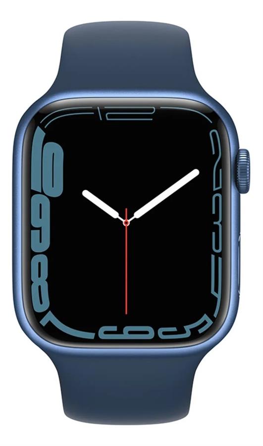 Apple Watch - Serie 7 con GPS 45mm - Caja de aluminio color azul - Correa deportiva azul abismo