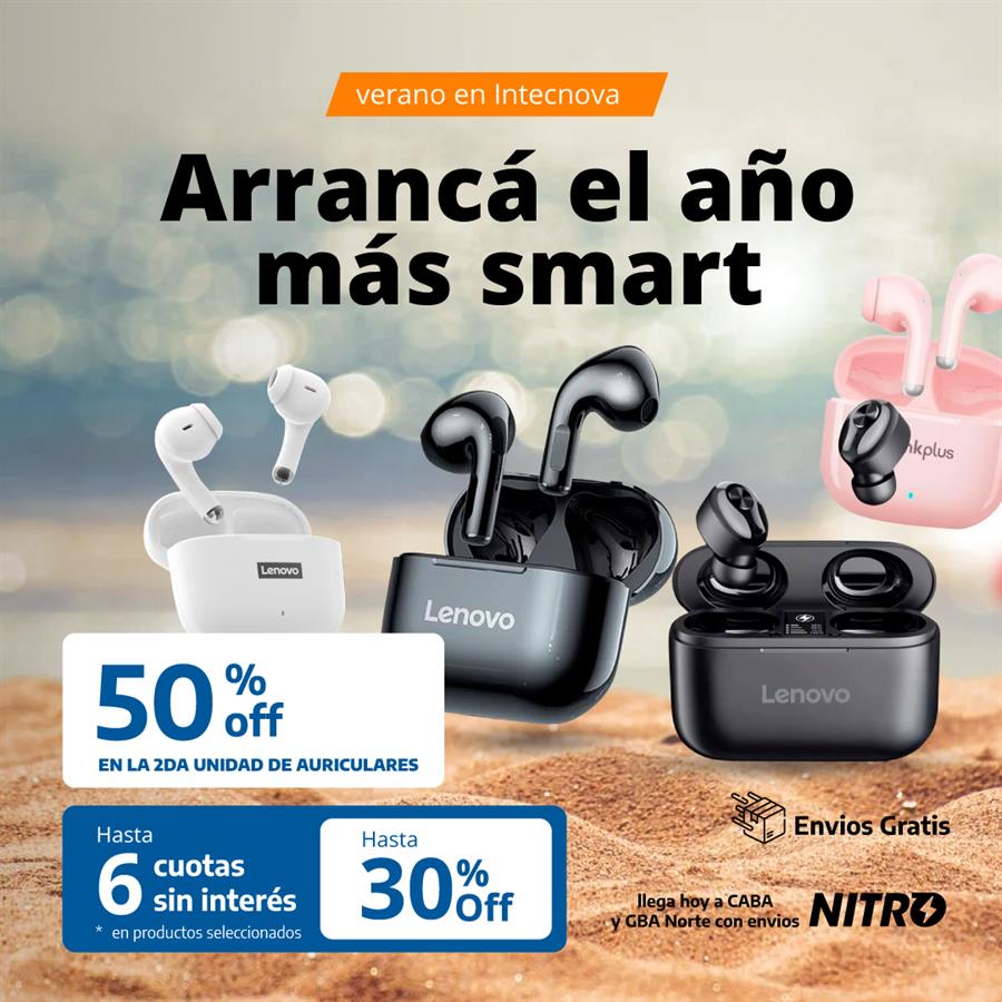 Auriculares Bluetooth Lenovo LP40 Pro - Blancos 2DA UNIDAD 50% OFF